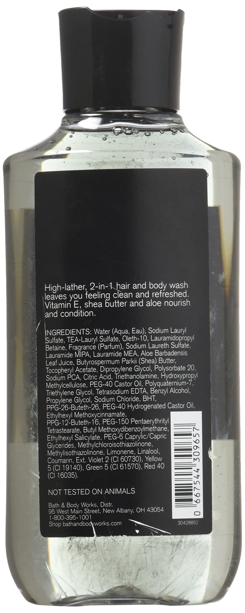 Bath & Body Works 2-in-1 Hair + Body Wash Noir for Men back view