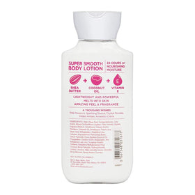 Bath & Body Works A Thousand Wishes Body Lotion back view with detailed ingredients