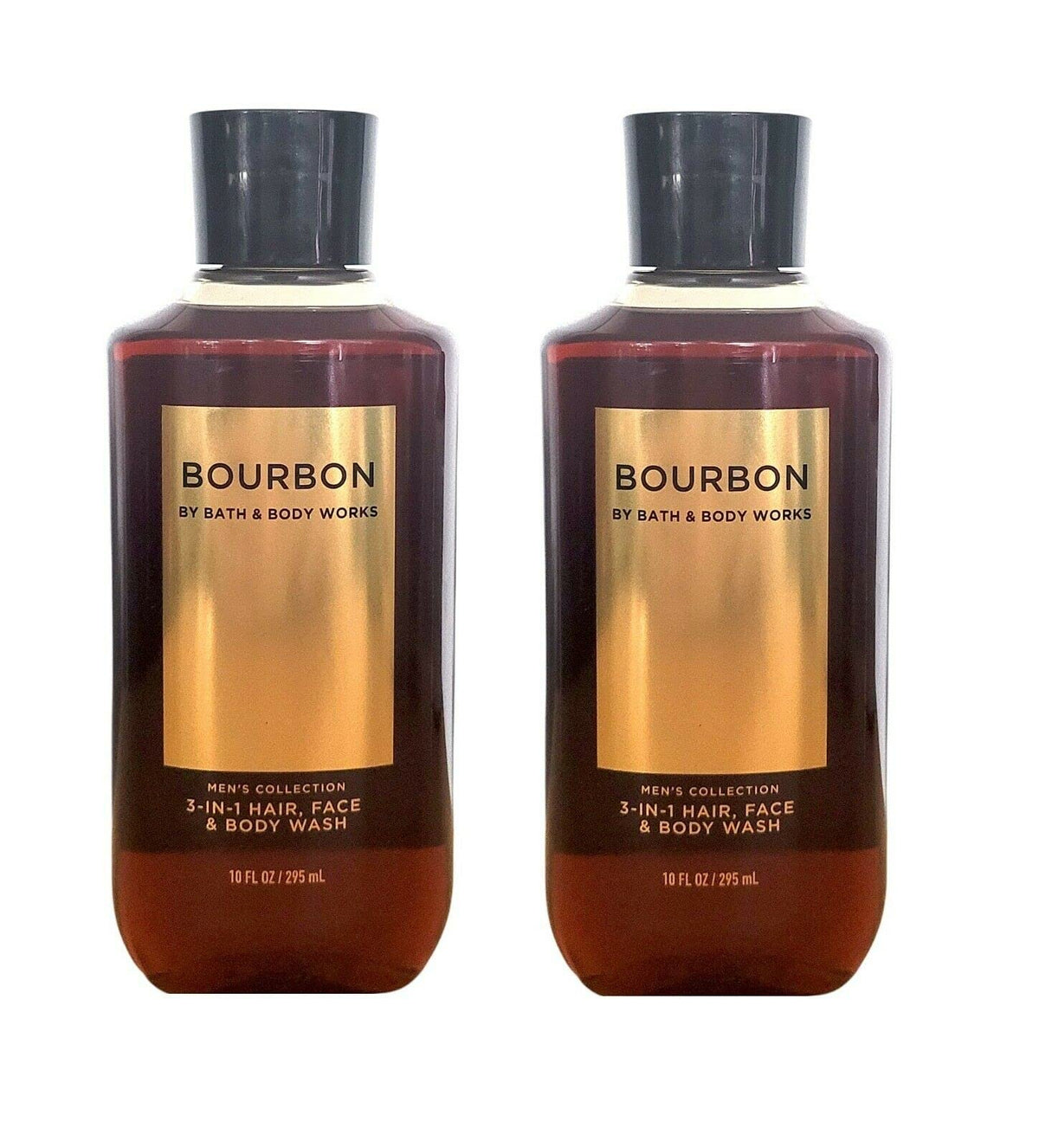 Bath & Body Works Bourbon 3-in-1 Hair, Face & Body Wash 10 fl oz bottles