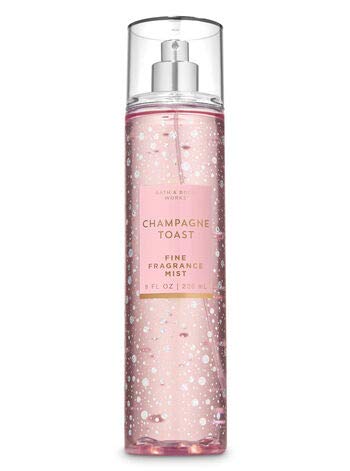 Bath & Body Works Champagne Toast fine fragrance mist bottle side view
