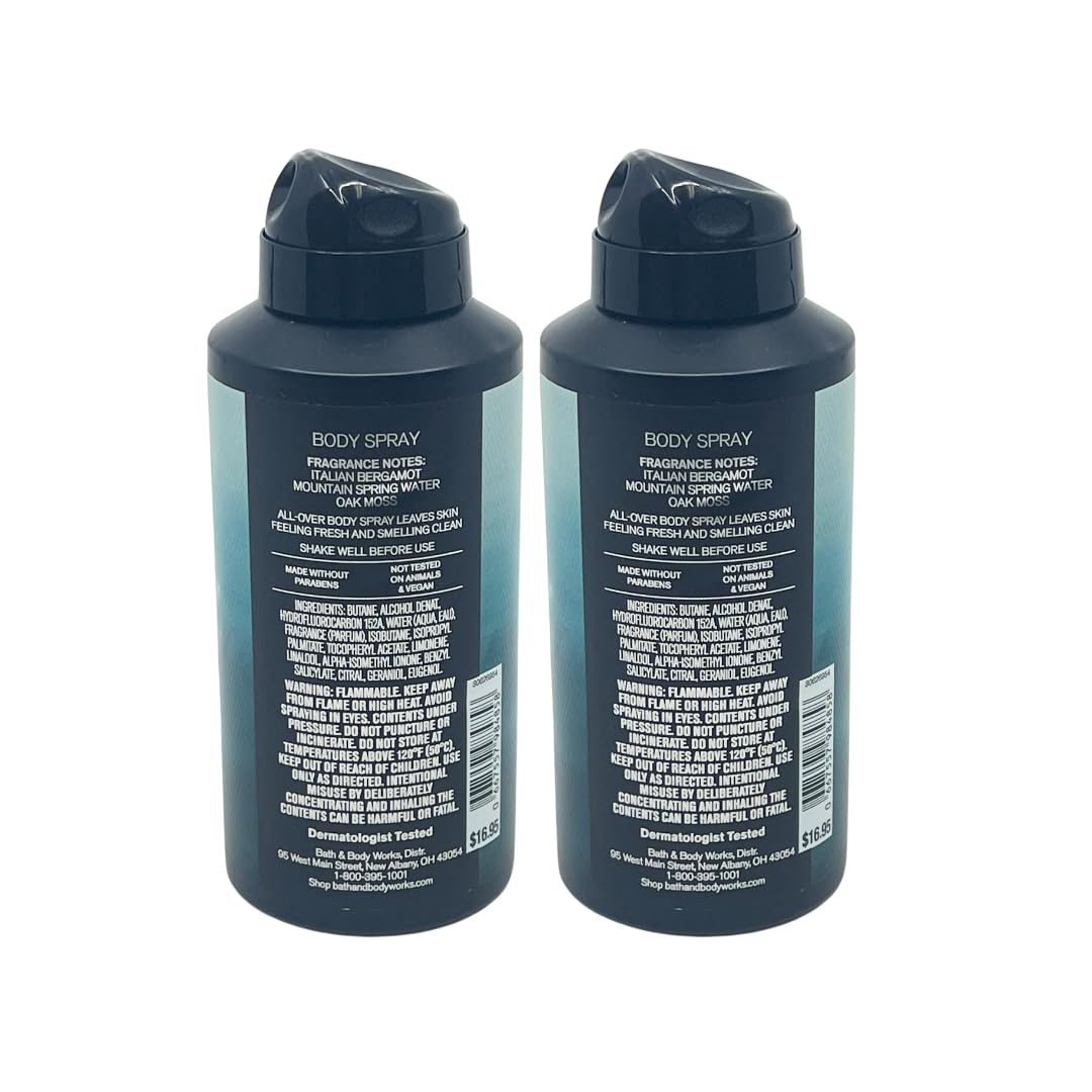 Bath & Body Works Freshwater Body Spray 3.7 oz bottle side view