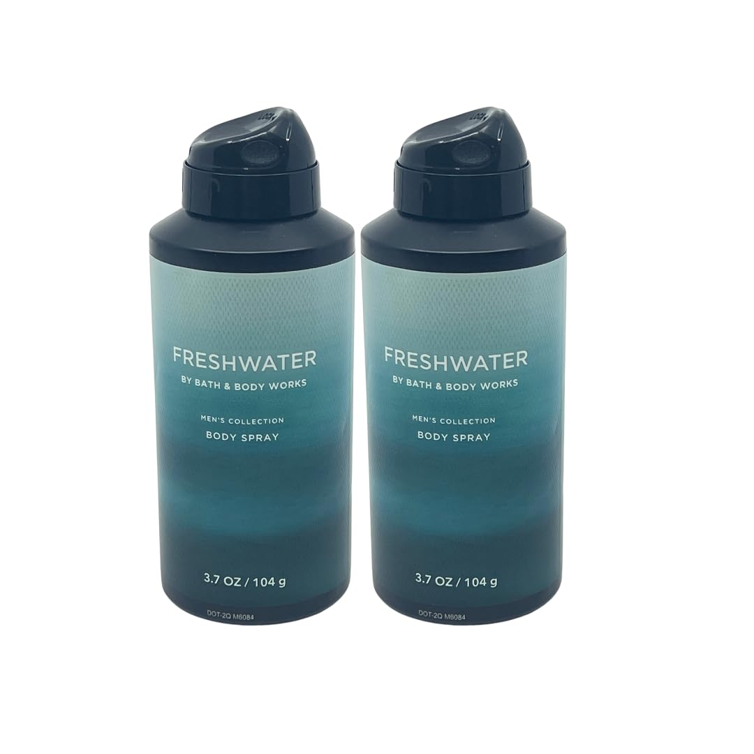 Bath & Body Works Freshwater Deodorizing Body Spray 2 pack front view
