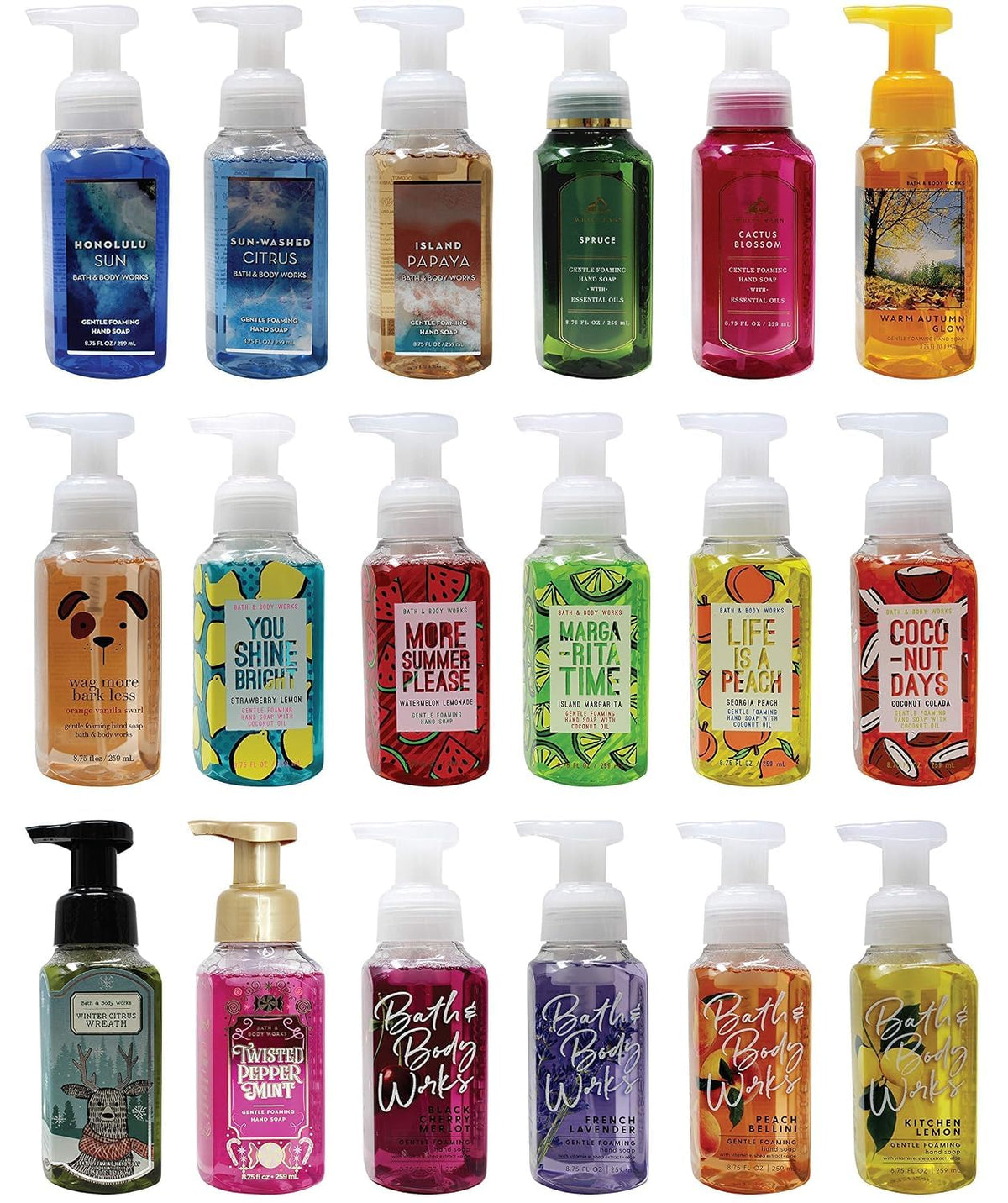 Bath & Body Works Gentle Foaming Hand Soap assortment pack front view