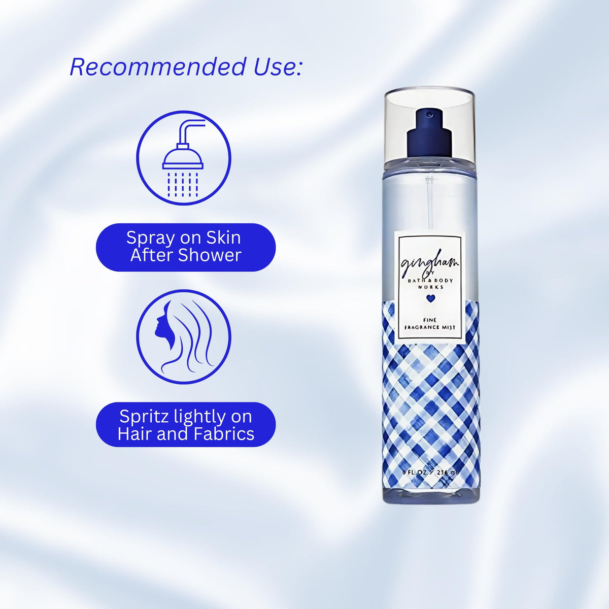 Bath & Body Works Gingham Body Spray Mist 236 mL packaging