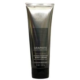 Bath & Body Works Graphite Body Cream showing texture and packaging