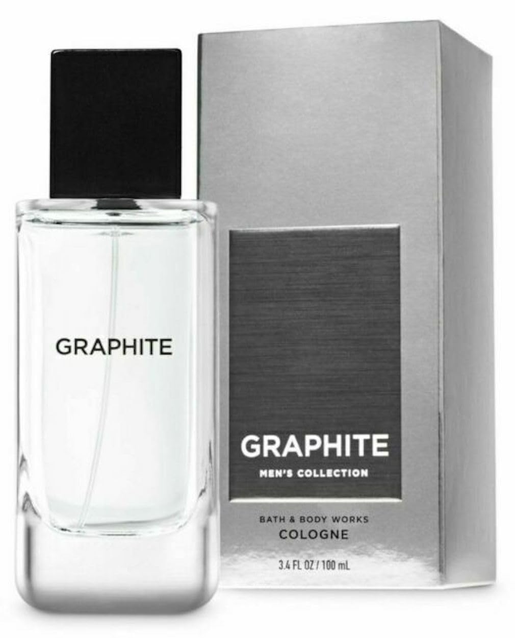 Bath & Body Works Graphite Men's Cologne 3.4 oz bottle front view