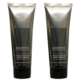 Bath & Body Works Graphite Ultimate Hydration Body Cream 2 Pack front view