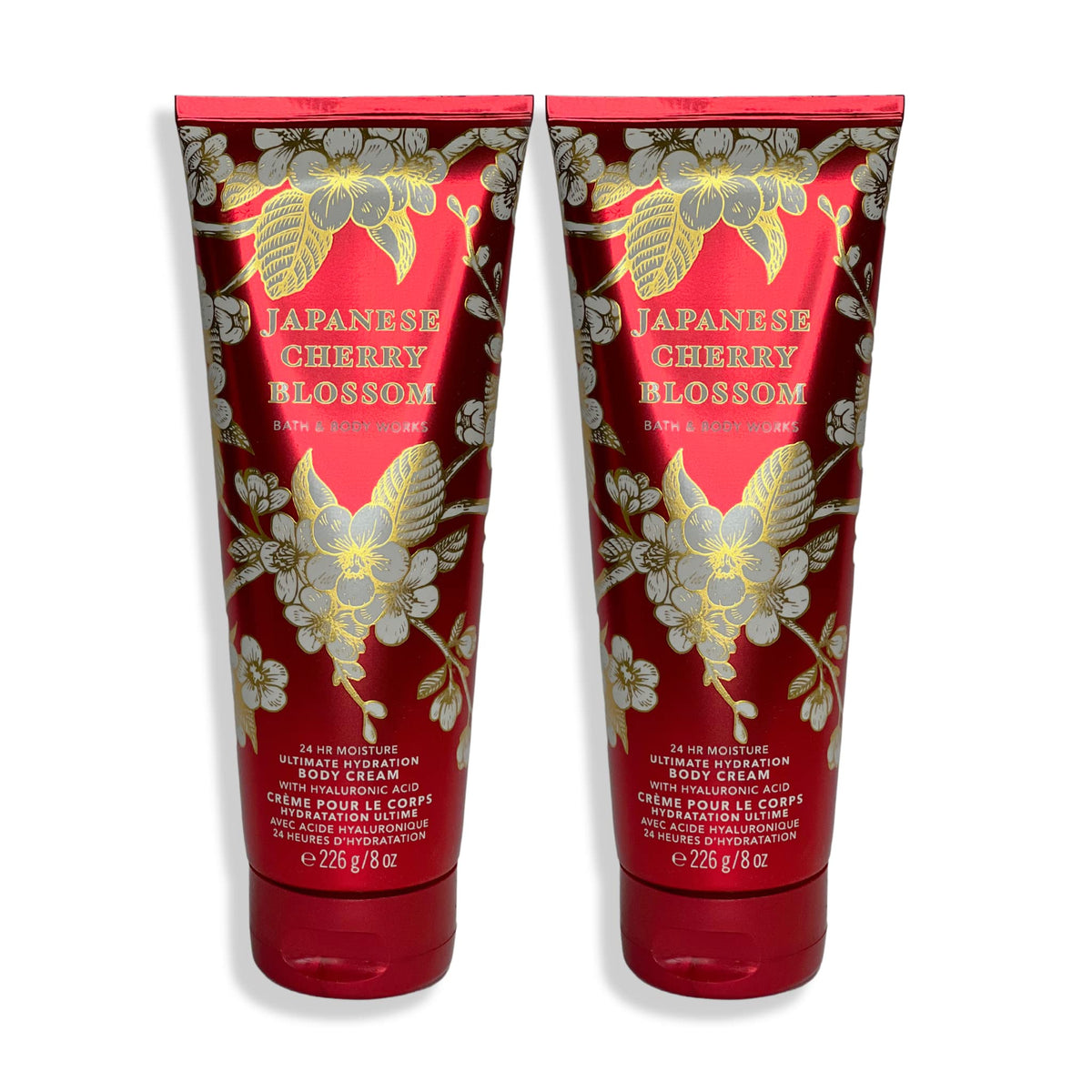 Bath & Body Works Japanese Cherry Blossom Body Cream 8 Oz front view