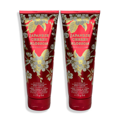 Bath & Body Works Japanese Cherry Blossom Body Cream 8 Oz front view
