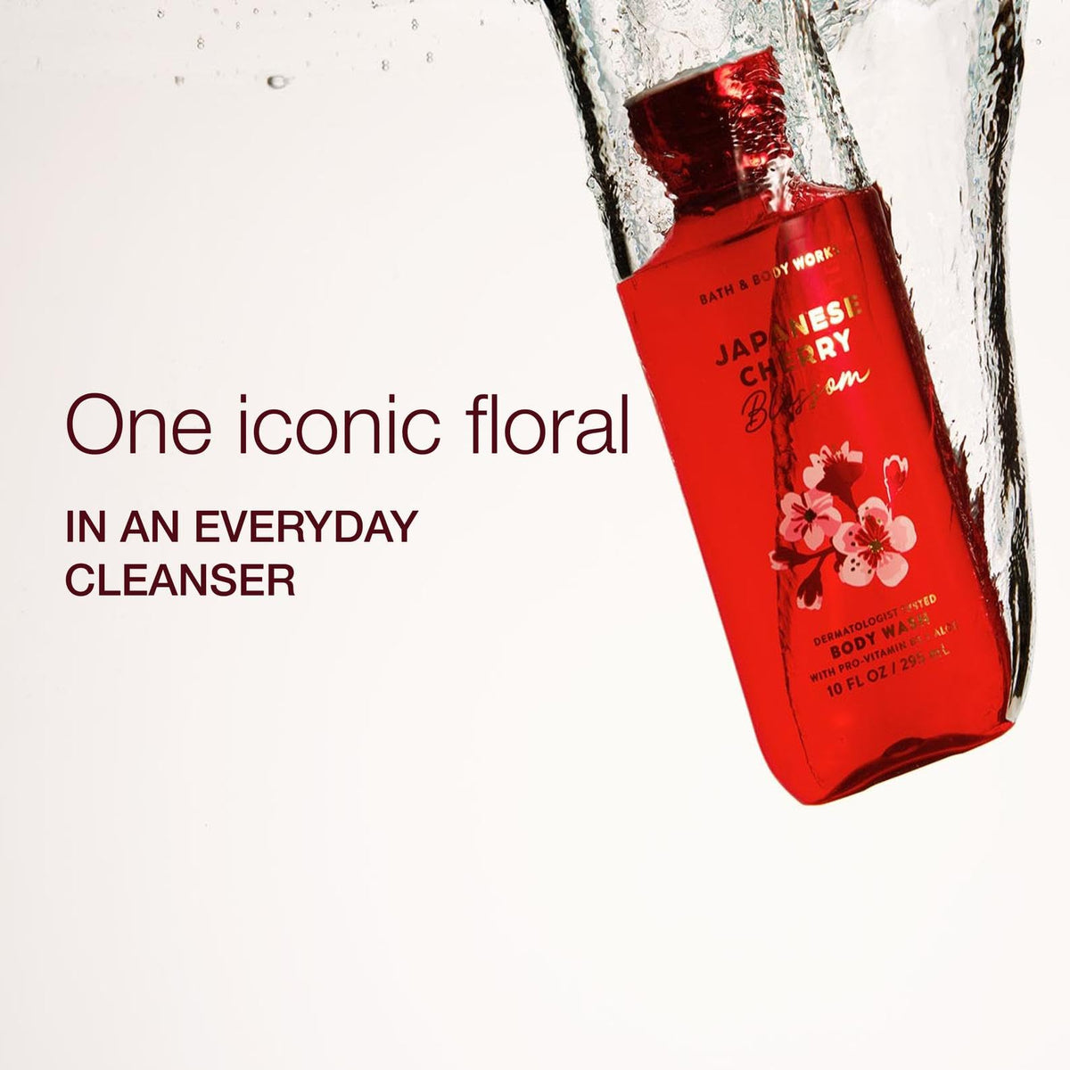 Bath & Body Works Japanese Cherry Blossom Body Wash bottle side view