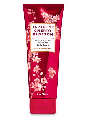 Bath & Body Works Japanese Cherry Blossom gift set displayed on a table
