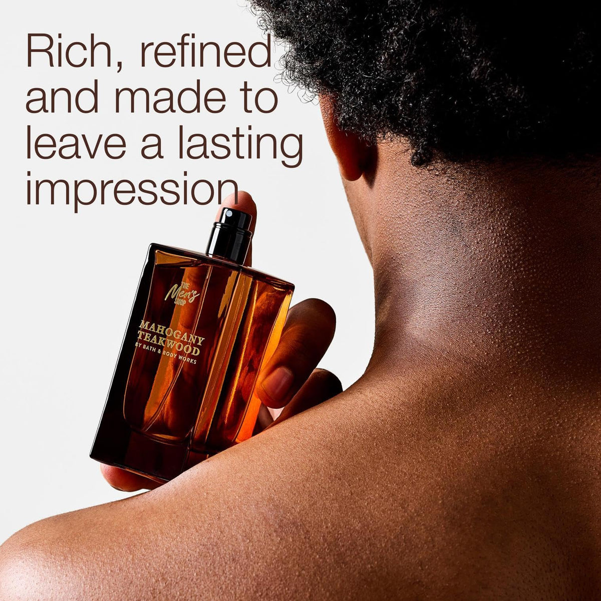 Bath & Body Works Mahogany Teakwood Cologne close-up of bottle