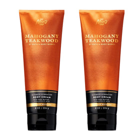 Bath & Body Works Men's Body Cream Mahogany Teakwood front view