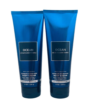 Bath & Body Works Men’s Body Cream Ocean Scent 8 oz front view