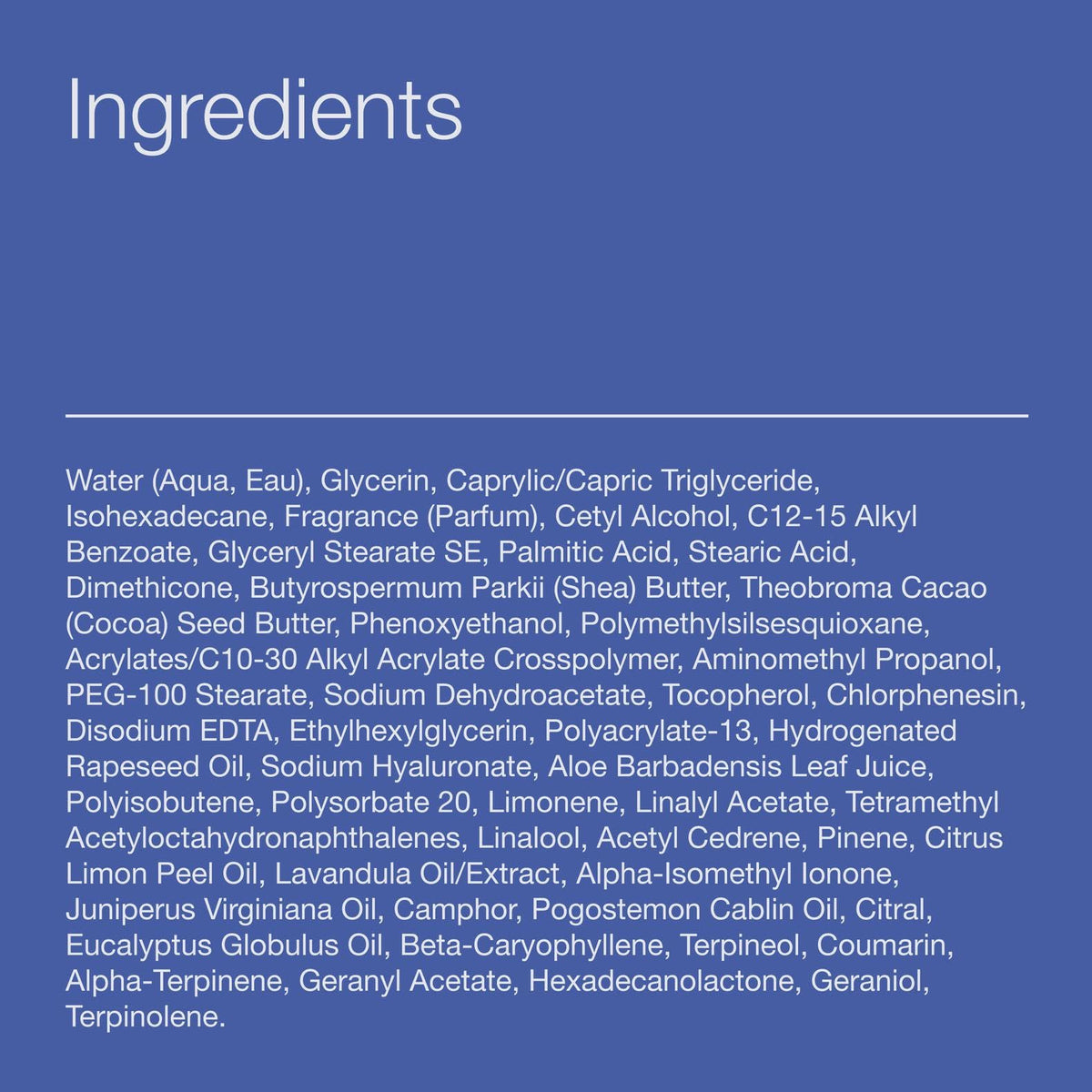 Bath & Body Works Men’s Body Cream Ocean Scent with shea butter and hyaluronic acid ingredients