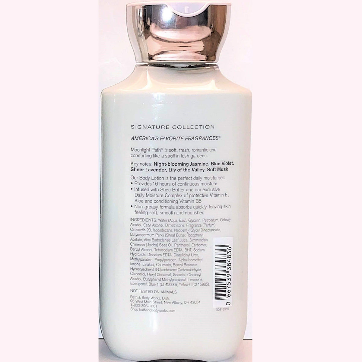 Bath & Body Works Moonlight Path Body Lotion packaging details