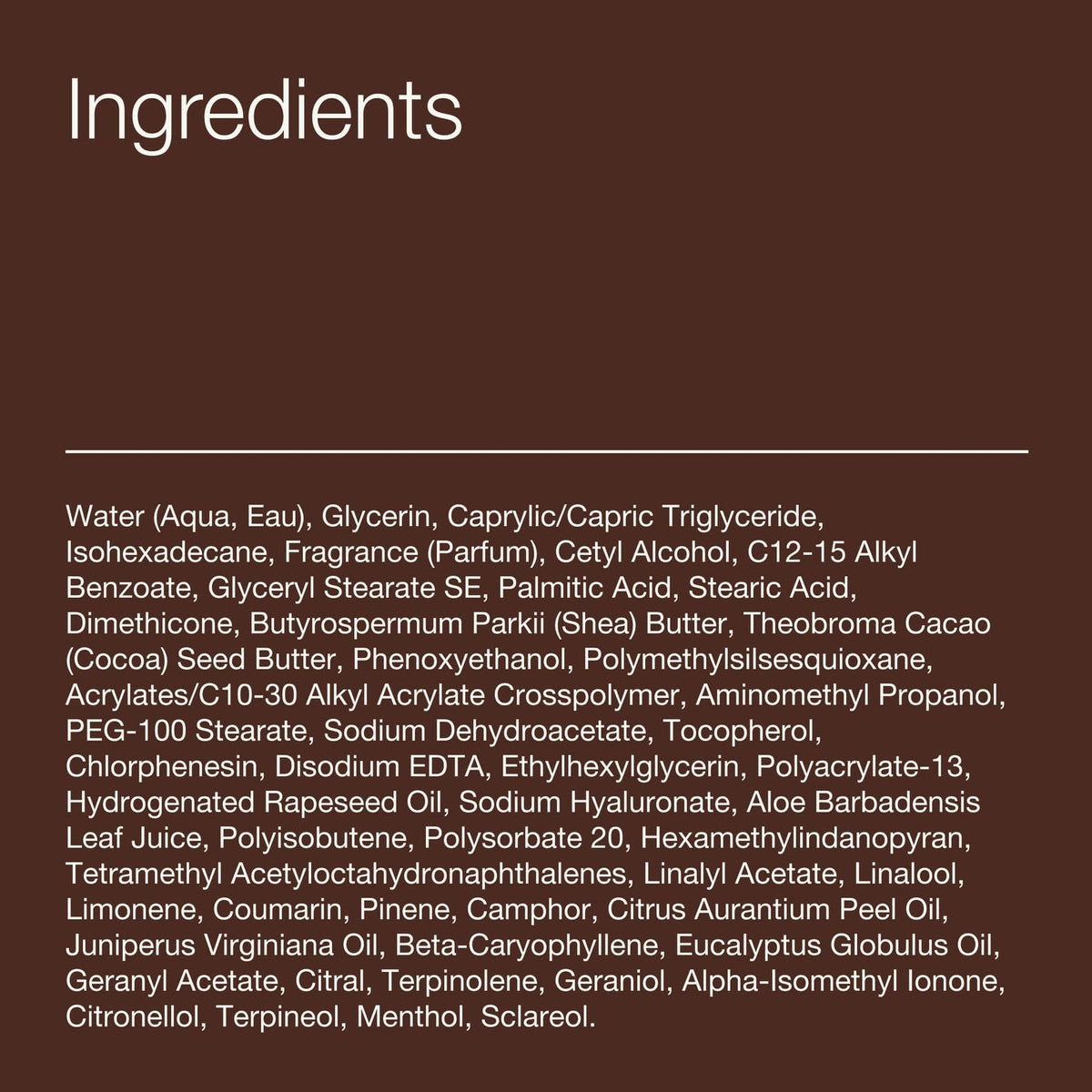 Bath & Body Works Noir Ultimate Hydration Body Cream with shea butter and hyaluronic acid ingredients