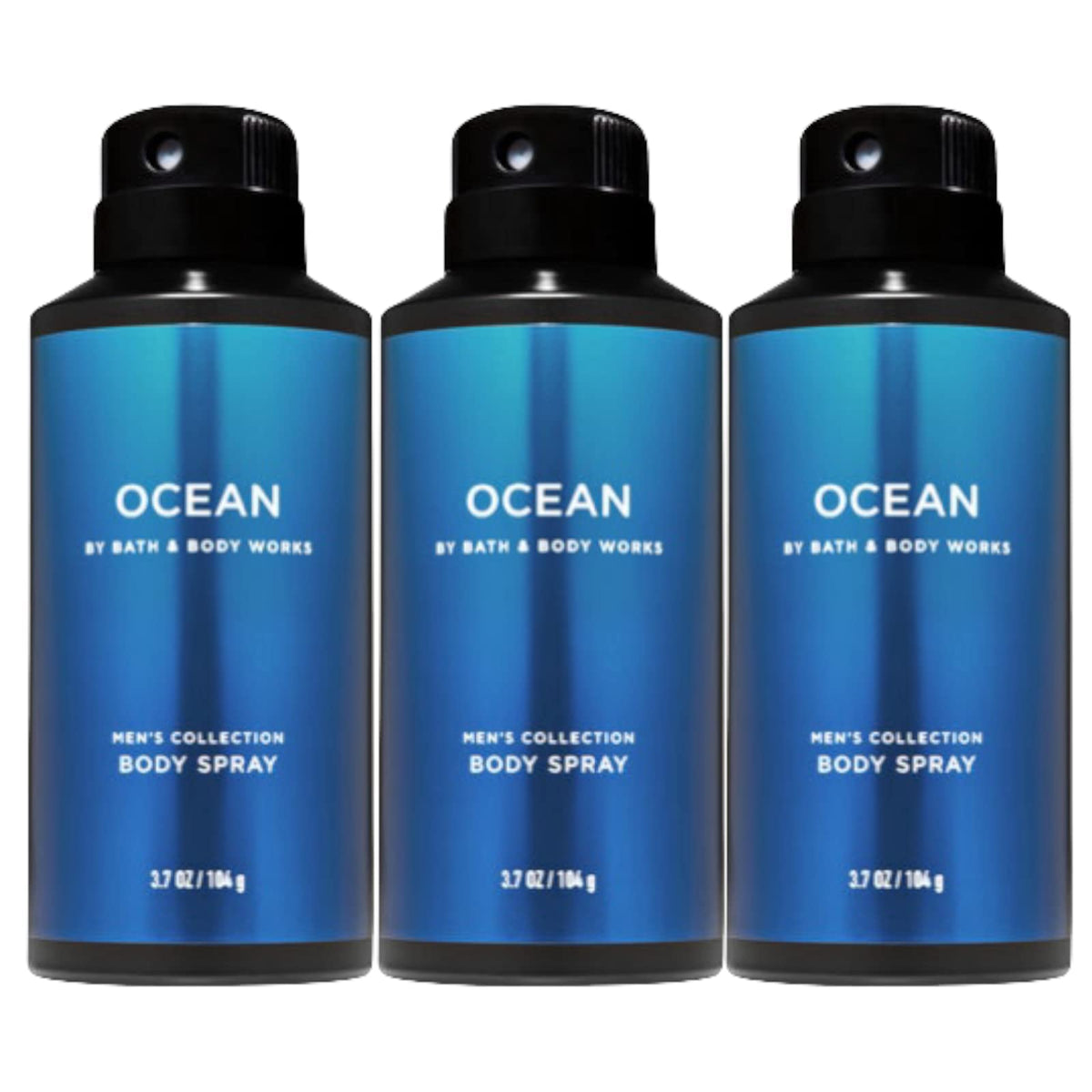 Bath & Body Works Ocean Men's Deodorizing Body Spray 3-Pack front view