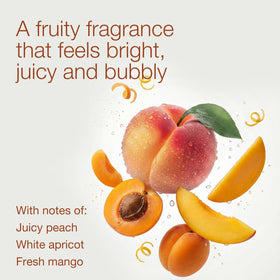 Bath & Body Works Peach Bellini Foaming Hand Soap with vibrant peach background