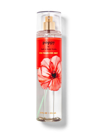 Bath & Body Works Poppy Fine Fragrance Body Spray 236 mL front view