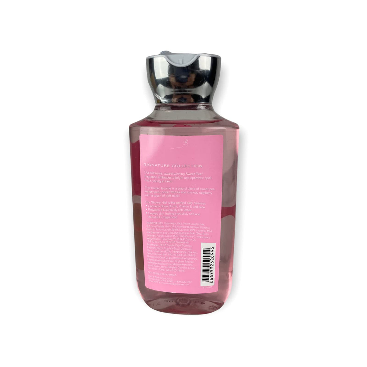 Bath & Body Works Sweet Pea Shower Gel 10 FL OZ bottle with label
