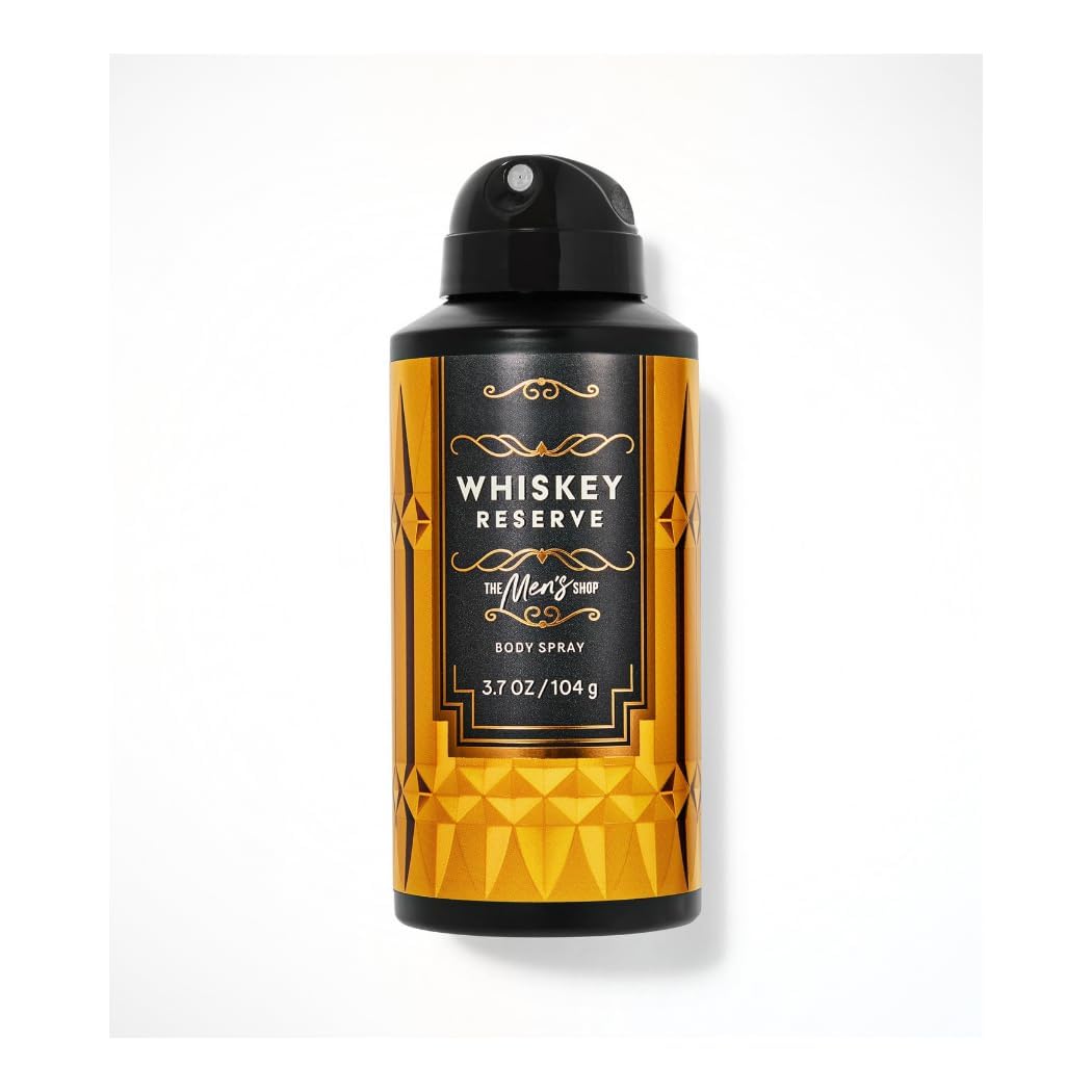 Bath & Body Works Whiskey Reserve Men's Deodorizing Spray 3.7 oz front view