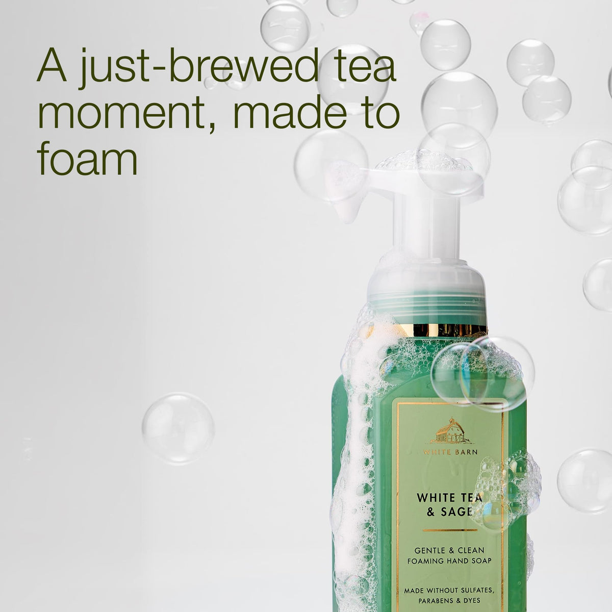 Bath & Body Works White Tea & Sage Foaming Hand Soap packaging