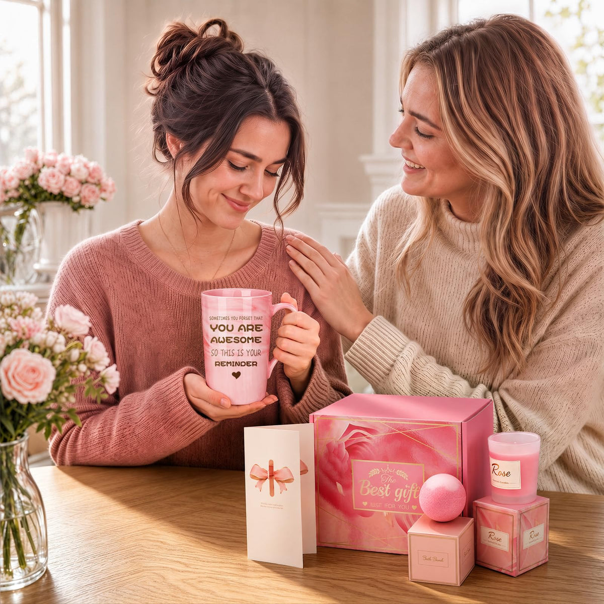 Bath bomb included in Eletorot Pink Spa Relaxation Basket