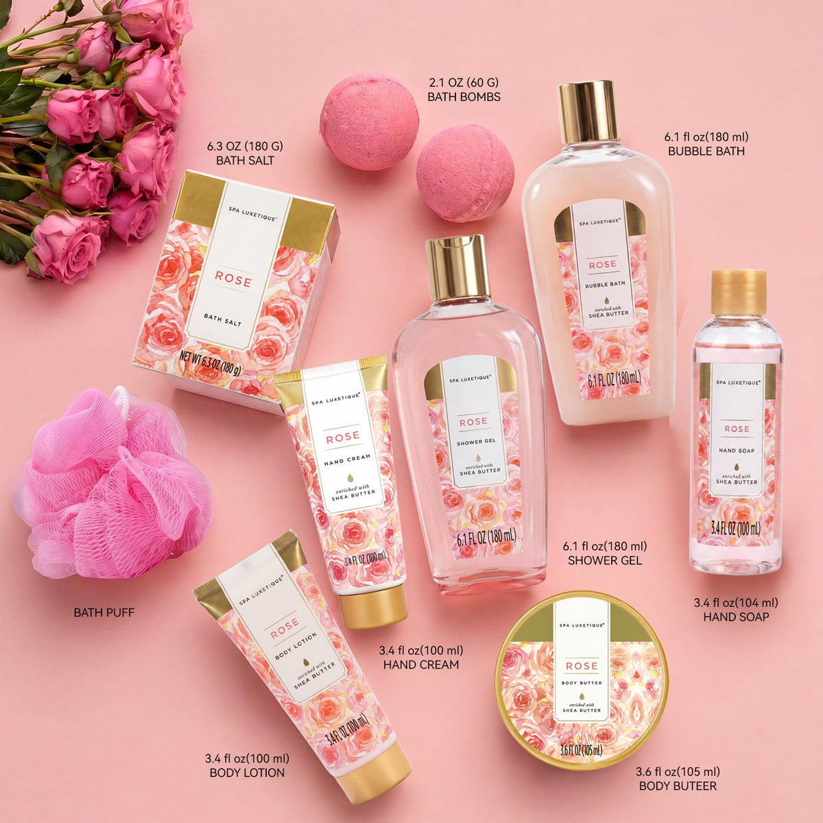 Bath bombs and body butter from Spa Luxetique set