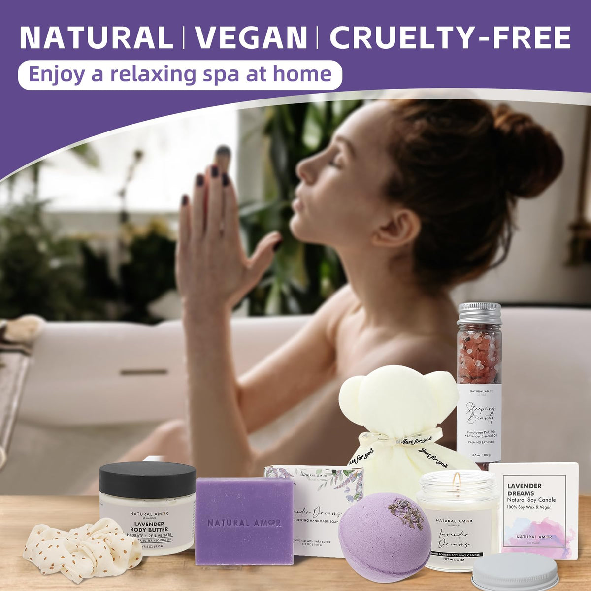 Bath butter from NATURAL AMOR Lavender Spa Gift Set