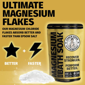 Bath salts with magnesium flakes and Dead Sea salts