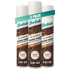 Batiste Dark Dry Shampoo 3 pack of 3.81oz bottles front view