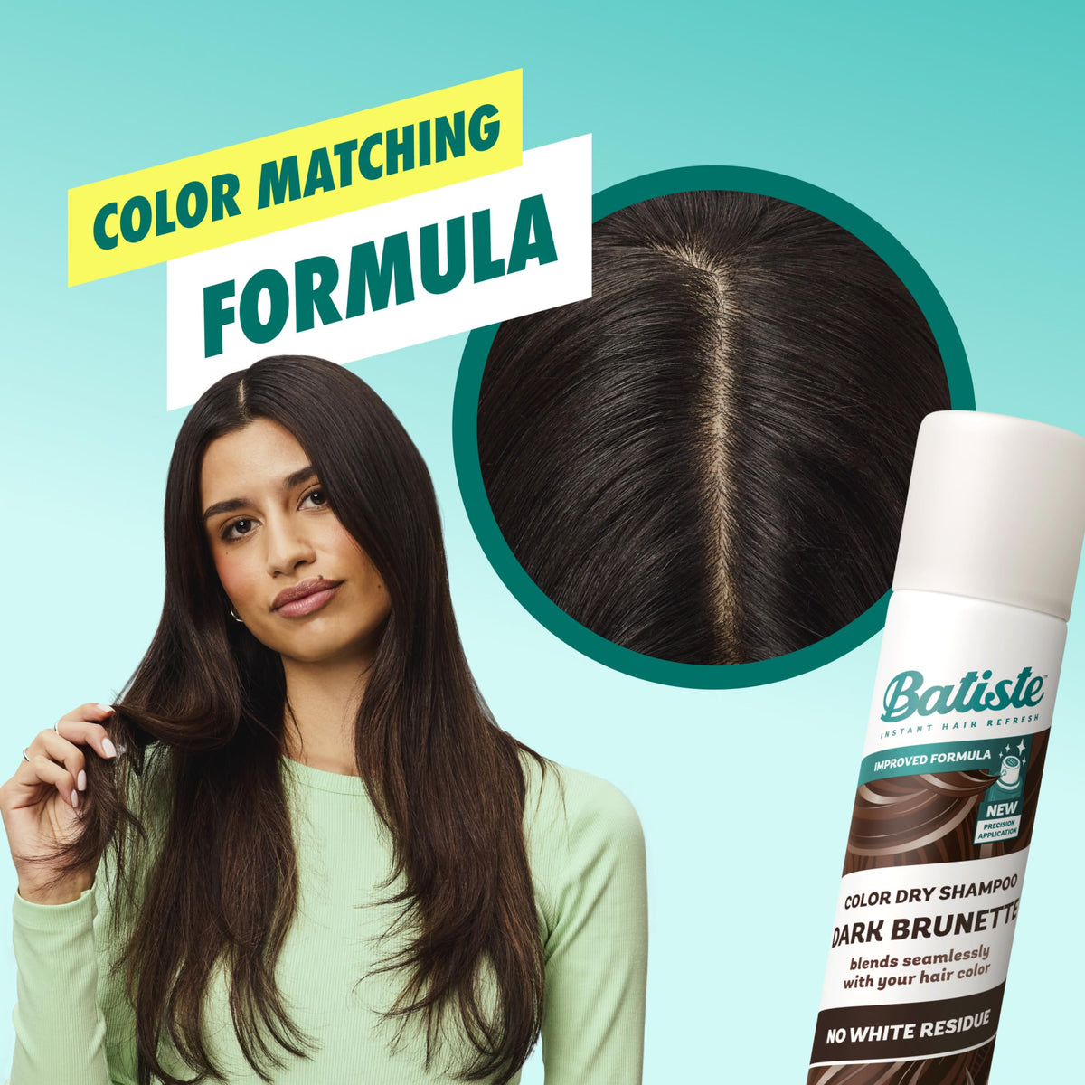 Batiste Dark Dry Shampoo spray application