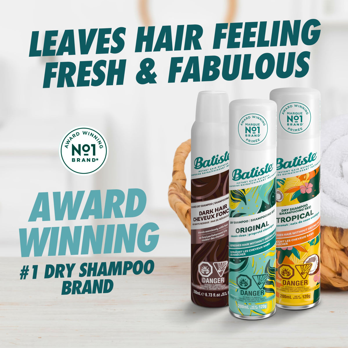Batiste Dry Shampoo Medium Brunette 6.73 oz back view
