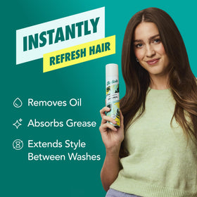 Batiste Dry Shampoo Original bottle with citrus fragrance details