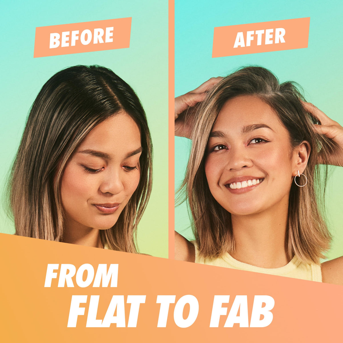 Batiste Light Dry Shampoo Mellow Melon on vanity with hairbrush