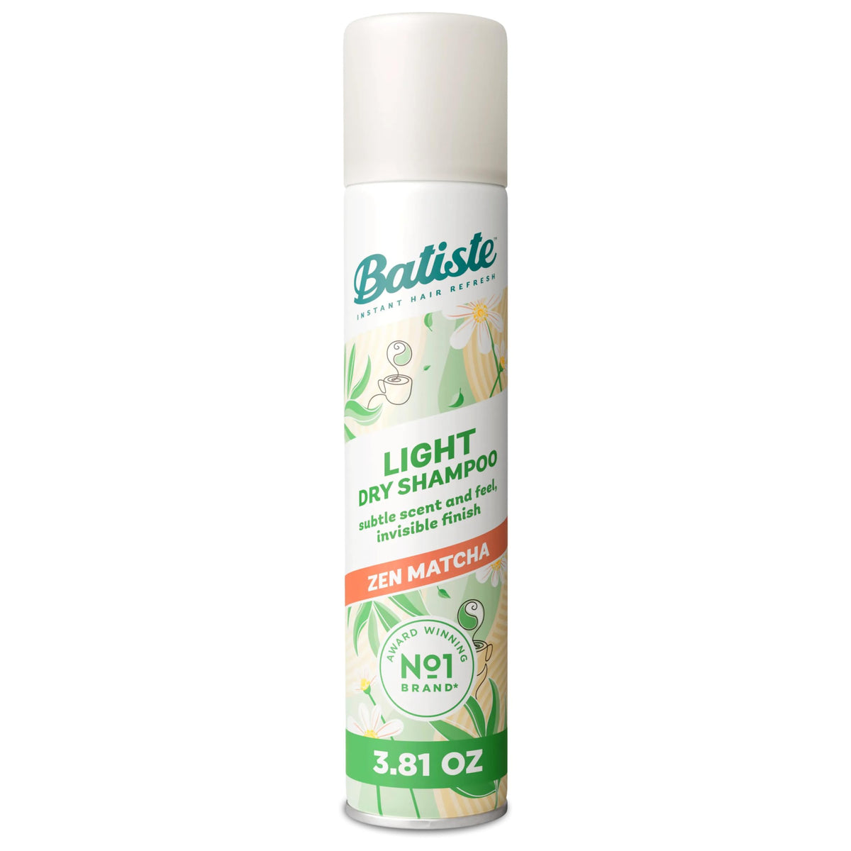 Batiste Light Dry Shampoo Zen Matcha 3.81 oz can front view