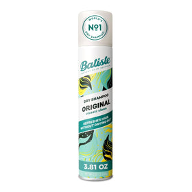 Batiste Original Dry Shampoo back view, highlighting ingredients and usage instructions