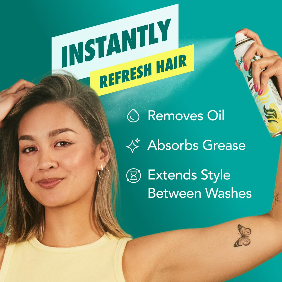 Batiste Original Dry Shampoo pack of 2 with packaging displayed