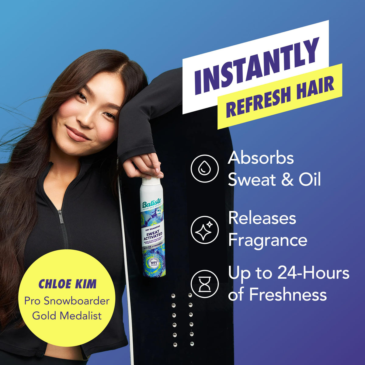 Batiste Sweat Activated Dry Shampoo can side view