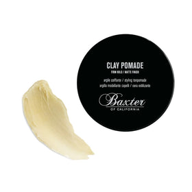 Baxter of California Clay Pomade applied to styled hair