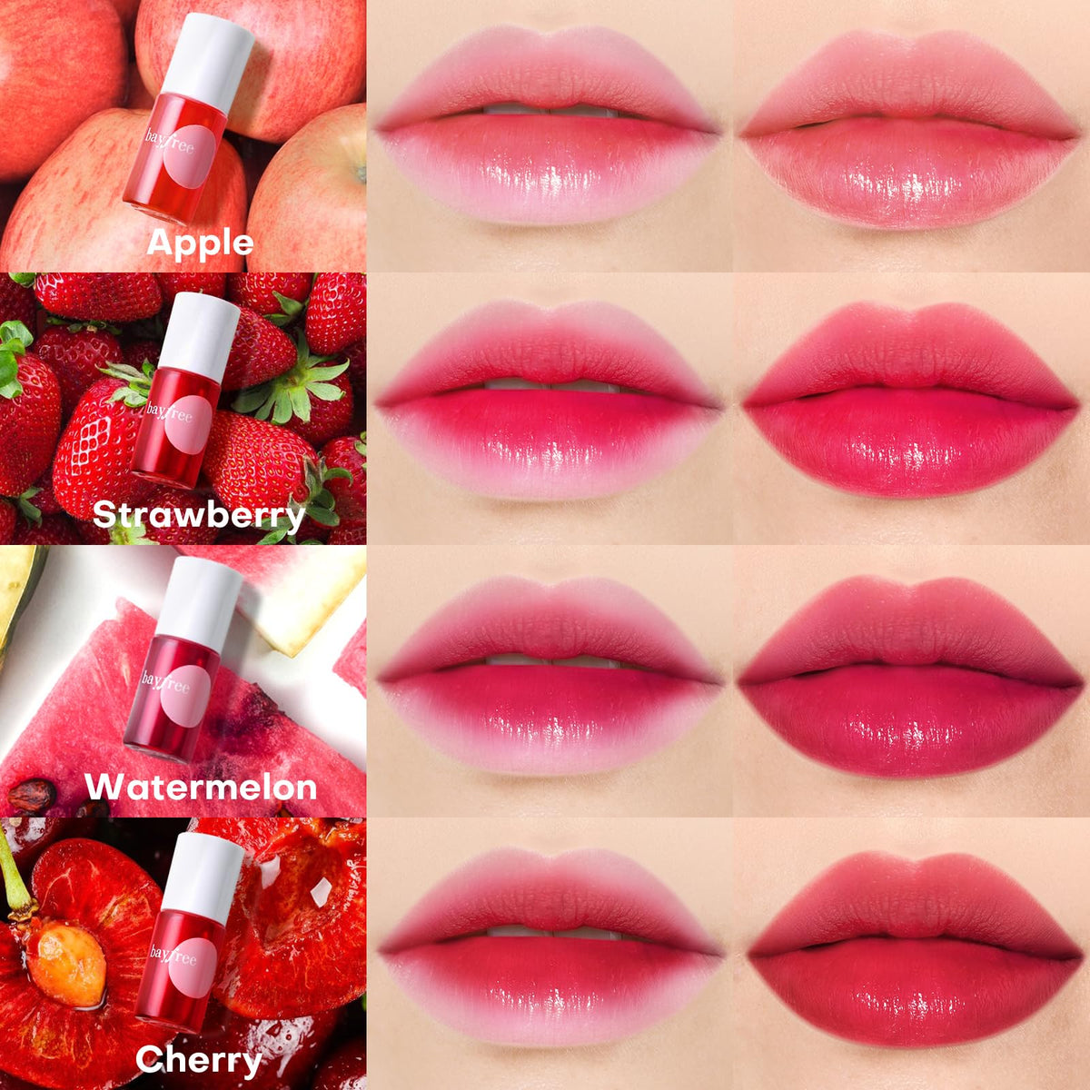 bayfree Lip Tint Stain close-up of a vibrant shade