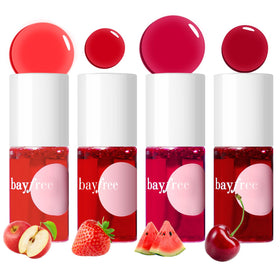 bayfree Lip Tint Stain Set four vibrant shades front view