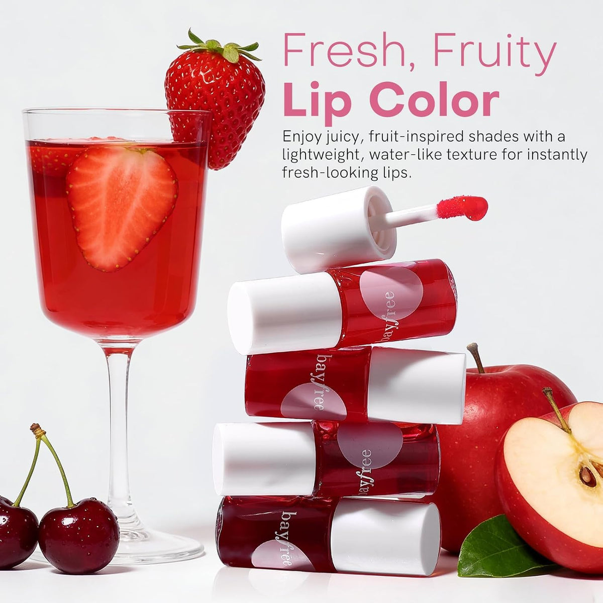 bayfree Lip Tint Stain Set in a beauty routine