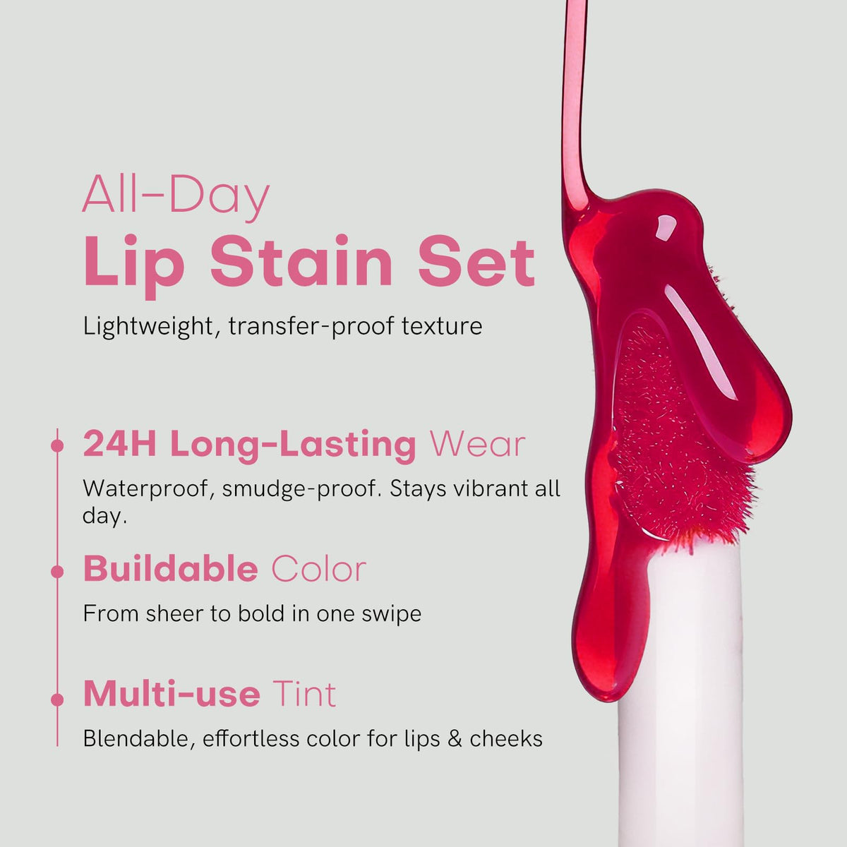 bayfree Lip Tint Stain Set packaging side view