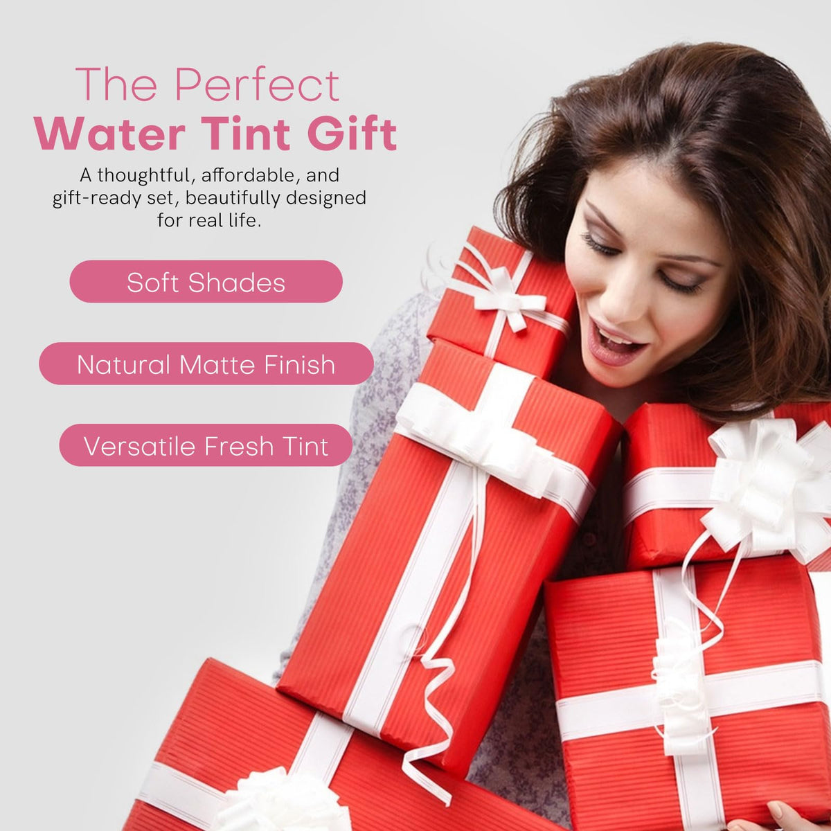 bayfree Lip Tint Stain Set with a user applying it