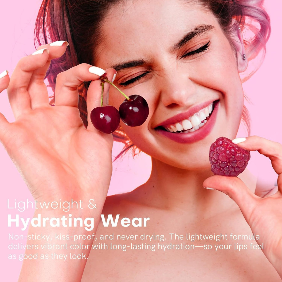 bayfree lip tint stain swatches on skin