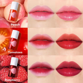 bayfree Lip Tint Stain swatches on skin