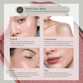 bayfree Multi Glow Balm on eyelids for added glow