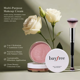 bayfree Multi Glow Balm swatched on skin
